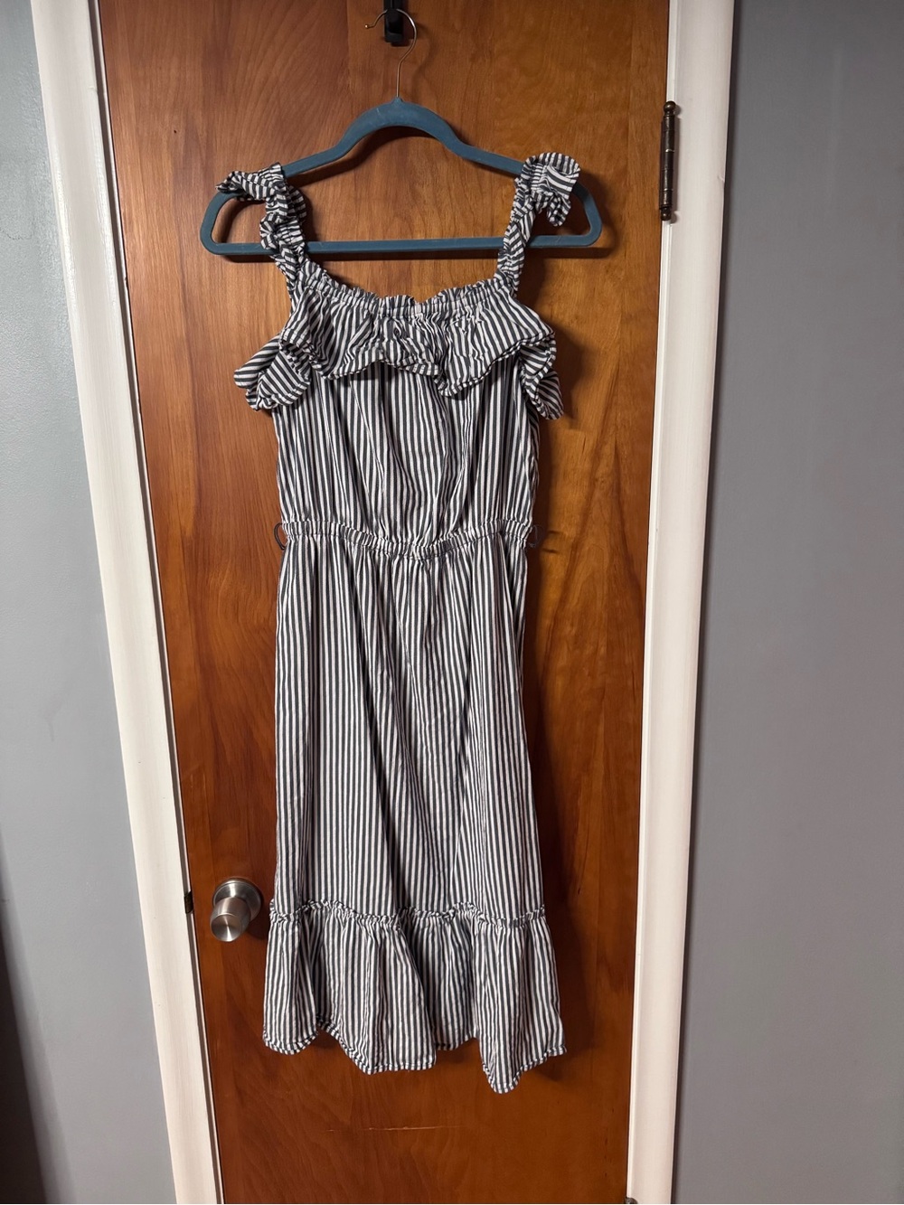 Michael Kors Navy and White Striped Dress